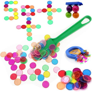 Magnetic Bingo Wand with 100pcs Chips Sets Math Learning Education Toys Classroom Magnet Lab Kit Science Experiment Tools Magnetism Resource