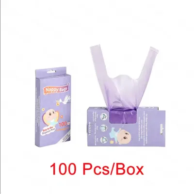 SKISOPGO 200PCS Disposable Nappy Bags Scented Garbage Bags For Diaper Disposal Beg Sampah Wangi untuk Lampin Bayi