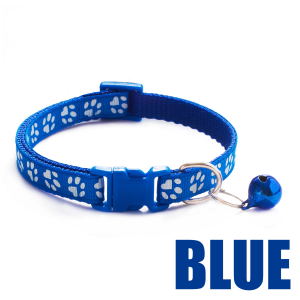 Pet Collar Cat Paw Collar Dog Footprint Bell Collar Pet Supplies Footprint Nylon Collar Dog Cat Puppy Accessories