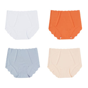 4Pcs/set Invisible Panties Women Seamless Briefs Female Underpants Ultra-thin Underwear High Rise Panties Solid Comfy Lingerie