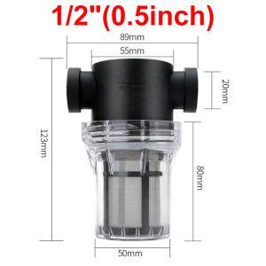 Filter Pipa Air Plastik Transparan Ukuran 1 / 2 "3 / 4" 1 "Untuk Sistem Irigasi Taman Saringan Filter Pipa Aliran Tinggi Irigasi