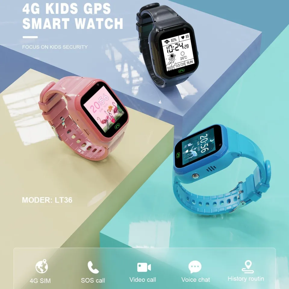 Waterproof 4G Kids Smartwatch – GPS Digital Watch with Video Call