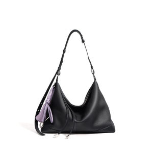 2026 New French Hobo Genuine Leather Bag Urban Minimalist Zipper Soft Bag Handheld Shoulder Crossbody Daily Commuting Womens Bag
