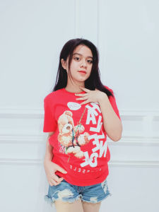 Godwin Collection - Kaos Bear Chiayou Kaos Combed 30s Sablon Cantik Kaos Wanita Terbaru Atasan Wanita Terbaru Kaos Terlaris