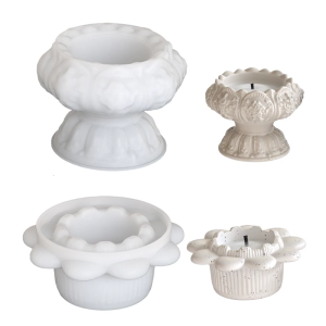 Cup Molds Tealight Cup Mold Flower Shape Making Tool Handmade Craft Supplies Silicone Texture for