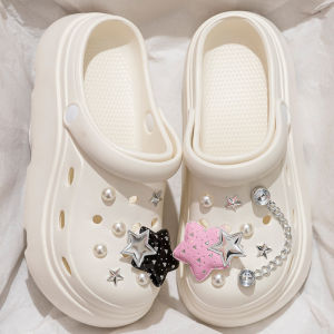 Free Shipping Summer DIY Thick-Soled Clogs For Women Versatile And Cute EVA Outdoor Sandals With A Closed-Toe Design