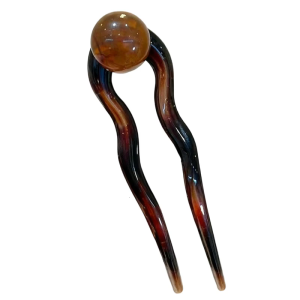 Cocoanut jelly round ball retro simple bead U-shaped acrylic hairpin hair accessories hair clip