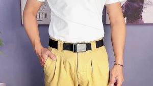 Tactical Belt for Men Metal Bucket Nylon Stretchable Belt for Business Adjustable Belly Belt 125cm