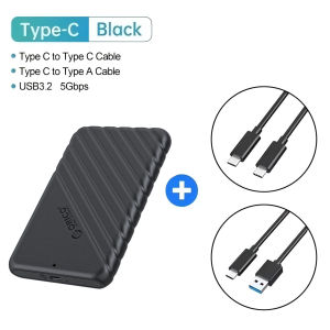ORICO HDD Enclosure 2.5Inch SSD Case USB/Type C Port 5Gbps USB 3.0 2.5" External Storage HDD Case SATA 5Gbps HDD SSD Hard Drive Enclosure Support UASP for PC Laptop