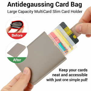 Anti Magnetic And Anti Theft Ultra Secure Card Holder Pull Out Multi Slot Card Holder RFID Shielding ID Holder Portable Card Storage防消磁多位卡包