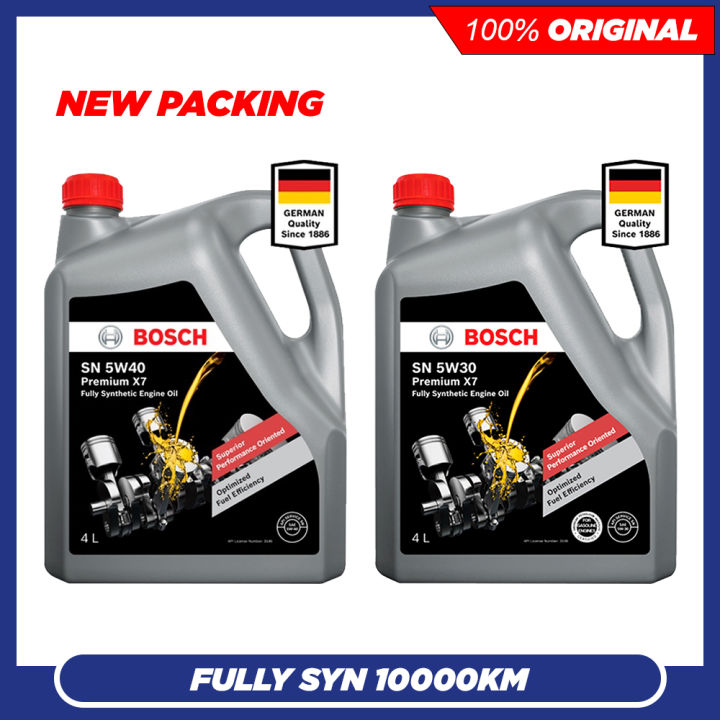 Bosch Premium X7 5W40 5W30 SN Fully Synthetic Engine Oil (4L) 5W40 5W