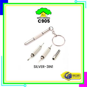 MI-C905 Gantungan Kunci Obeng 3IN1 Obeng Mini Serbaguna / Screwdriver Obeng Multifungsi Plusminus