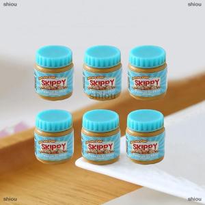 [COD] shiou 6PCS thu nhỏ Dollhouse mô phỏng của bơ đậu phộng mô hình trang trí nội thất đồ chơi cho búp bê phụ kiện đồ chơi mô hình trang trí nội thất