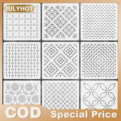 JULYHOT แม่พิมพ์สำหรับปักผ้าซาชิโกะ9 32ชิ้นงานประดิษฐ์ทำมือลายฉลุสำหรับสัตว์เลี้ยงใช้ซ้ำได้แบบทำมืออุปกรณ์งานฝีมือ