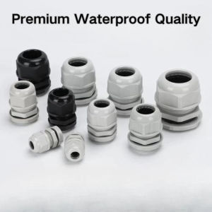 1PCS High Grade Metric Thread Waterproof Plastic IP68 Nylon Black White Cable Glands Joints PG7 PG9 PG11 PG13.5 PG16 PG19 PG21