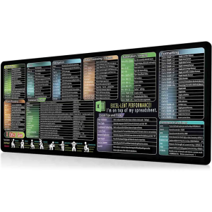 400x900x3mm NonSlip Computer Mats with Excels and Word Shortcut Waterproof Desk Pad for Office Use and Gaming