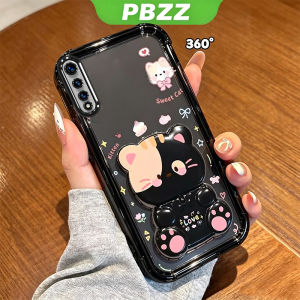 Feadship Case for VIVO S1 PRO S1 phone casing Softcase Silicone shockproof Cover new design aesthetic with holder cute cat Transparent for girls SJMMZJ1