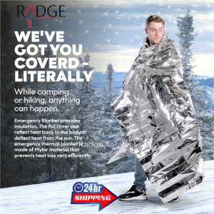EMERGENCY MYLAR THERMAL BLANKET FOR OUTDOOR AND SURVIVAL USE CAMPING EQUIPMENT RESCUE SURVIVAL