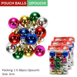 BIN LU 36pcs Packaging Balls Xmas Christmas Balls Assorted 3cm/4cm/5cm/6cm/7cm/8cm Xmas Balls Decoration Sale Balls for Christmas Tree Accessories Xmas Tree Decor Xmass Decoration Sale Christmas Decorations