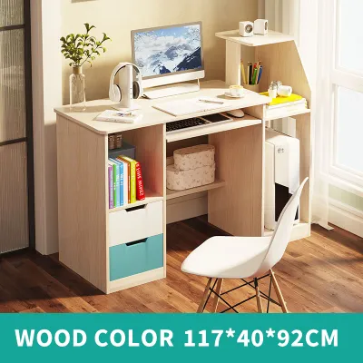 Bewell Computer Table for Desktop Study Table Home Office Desk Office Table with Shelf