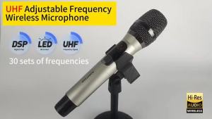 Metal material R17U-T Wireless Microphone Karaoke Handheld Mic Dual UHF Portable handheld microphone