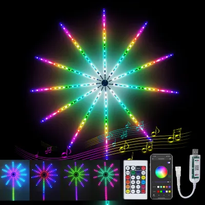 LED Fireworks Lights With Mobile App/remote Control Intelligent Multiple Modes Holiday Decorative Lights Party Decorative Lights