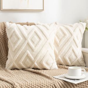 Soft Velvet Plush Throw Pillow Cover For Sofa Couch Bed Decor Cushion Cover Case for Home Living Room Comfortable Pillowcase