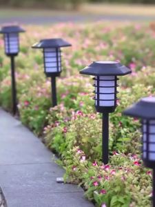 [Bekcona]Newest Flame Solar Lamps Courtyard Outdoor Waterproof Landscape Lighting Light Controlled Waterproof Garden Lawn Lamp Hot