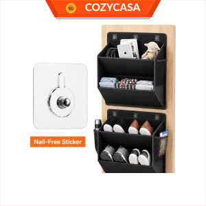 【CozyCasa】 Wall-Mounted Shoe Organizer / Adhesive Fabric Storage Bag for Shoes RV and Home Accessories