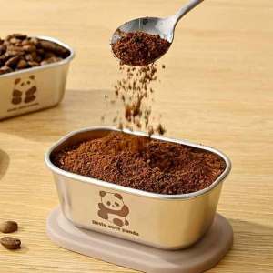 JS SHOP 1pc Seasoning Sauce box stainless steel Containers Portable Food with Silicone Lids Stacking Metal Food Containers