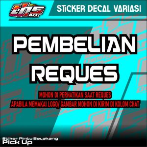 Stiker Pintu belakang Kata Kata Viral BERKAH ENTOB Bisa Disemua Mobil Pickup Bisa Custom Nama