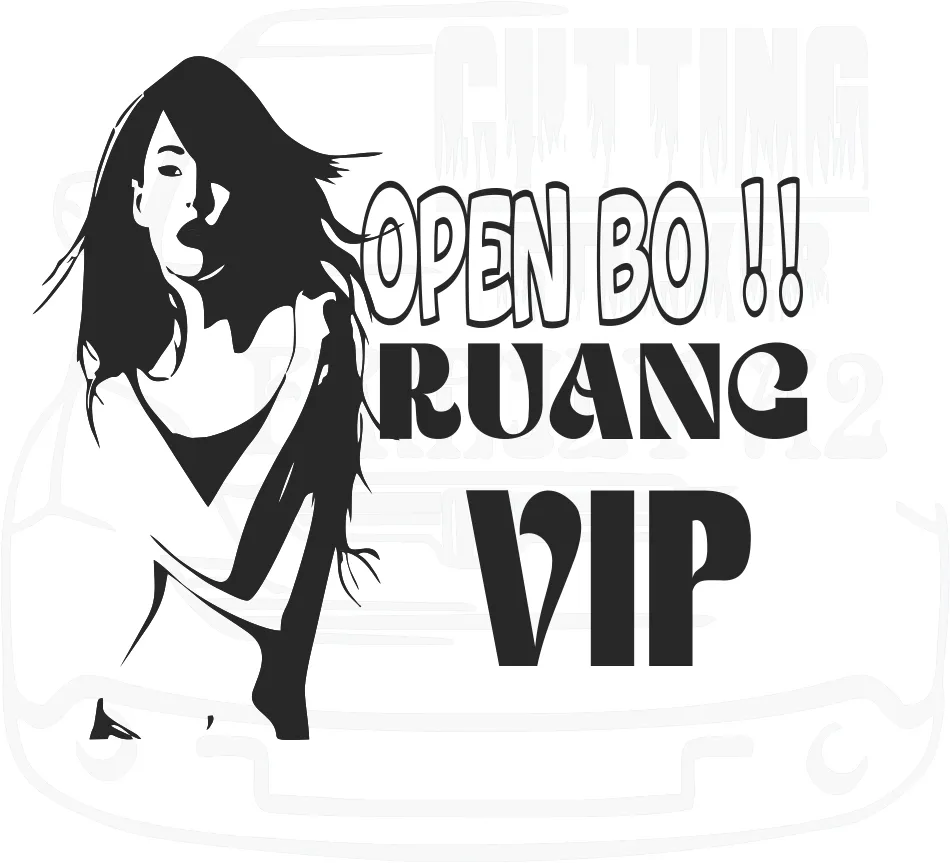 Cutting Sticker Gambar Wanita Kata Open Bo Ruang VIP Mobil stiker Kaca  Mobil stiker | Lazada Indonesia