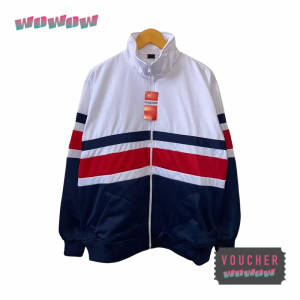 Jaket Tracktop F I L A Outdoor Tracksuit Cagoule  Olahraga Lari Joging Gunung Kombinasi NAVY HYPEBEAST CLOTHING DISTRO OUTFIT URBAN BRAND MEN / WOMEN PRIA / PEREMPUAN COWO / CEWE LOCAL PRIDE TERMURAH TERBARU BAHAN TASLAN