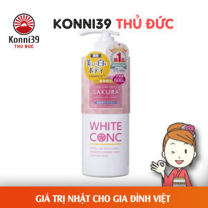 SỮA TẮM DƯỠNG TRẮNG DA HƯƠNG HOA ANH ĐÀO WHITE CONC (CHAI 600ML)