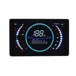 Motorcycle Digital Dashboard 199km/h Speedometer With RPM Tachometer Water Resistant Flat Panel Universal Compatibility