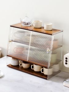 Kitchen Acrylic Cup Storage Cabinet Desktop Storage Box Tea Cup Rack Tea Set Storage Rack Water Cup Rack