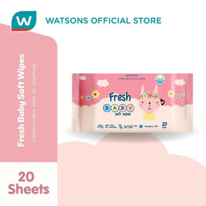 Watsons Love My Little Ones Fresh Baby Soft Wipes 20s 20 Pack Face