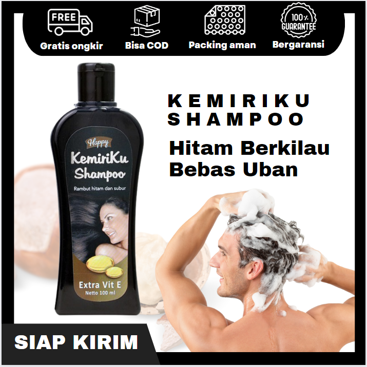 BEAUTY WOMEN 3PCS [SHAMPO] PENGHITAM RAMBUT , HAPPY KEMIRIKU SHAMPOO / SAMPO / Shampo kemiri happy ORIGINAL SHAMPO KEMIRI ASLI penghilang uban | ...