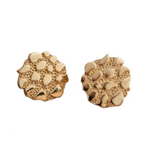 Fashionable Gold Alloy Earrings Irregular Geometric Earrings Providing a Touch of Elegance for Work or Social Gatherings
