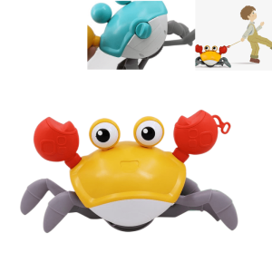 Electric induction crab toy charges escapes crawls moves accompanies baby coaxes baby selected automatic obstacle avoidance