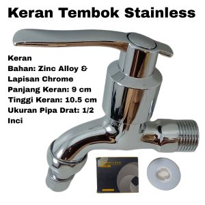 Keran Tembok Stainless Premium Kran Air Taman Faucet Series