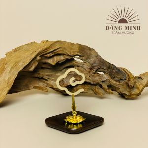 Đế Kẹp Nhang Vòng Nhang Không Tăm Nhang Vân Mây Bằng Hợp Kim
