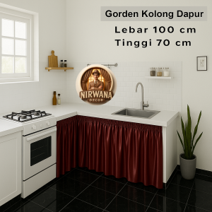 Gorden Kolong Dapur Bawah Meja Kompor Murah + Bonus Tali