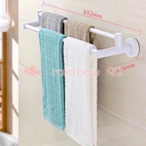 ECOCO ราวแขวนผ้าเช็ดตัว ราวแขวนผ้า ราวแขวนผ้าขนหนู ราวตากผ้า ราวและที่แขวนผ้า ขนหนู 2 ชั้น แบบสูญญากาศ ไม่ต้องเจาะผนัง