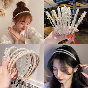 Zy Fashion Pearl Metal Hairband for Women Korean Style Temperament Headband Fashion Girl Hair Accessories