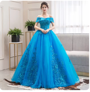 GAUN WEDDING / DRESS PERNIKAHAN WANITA FLORAL / GAUN PENGANTIN BUNGA NIRU ELEGANT CANTIK