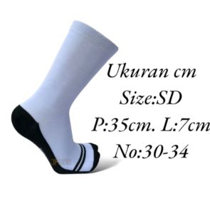 6 PASANG KAOS KAKI SEKOLAH SD SMP SMA PUTIH TELAPAK PANJANG SEBETIS /KAOS KAKI SEKOLAH TEBAL