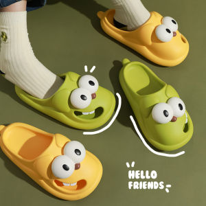 Womens Slippers Summer Beach Cloud Big eyes dog cartoon Kawaii slides Sandals Funny Flip Flops indoor Outdoor Soft Non Slip