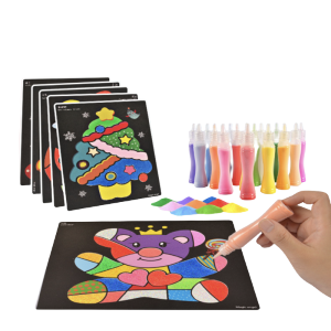 Sand Art Painting Drawing Art Cards Model Set Cartoon DIY Creative Early Education Toys Gifts For children Kids