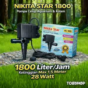 NIKITA STAR NS 1800 - Power Head Pompa Air Celup Filter Aquarium Kolam Aquascape NS1800